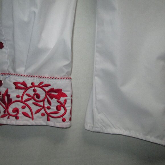 El Señor de los Cielos White Red Snap Mens Sz 2XL Cowboy Western Halloween - Picture 9 of 16